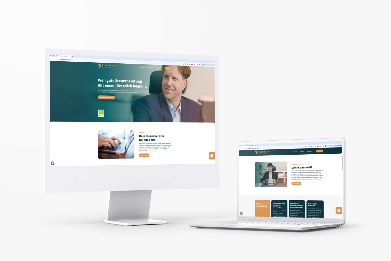Eine Website, die wirklich betreut. – Website von Steuerkanzlei Biermann