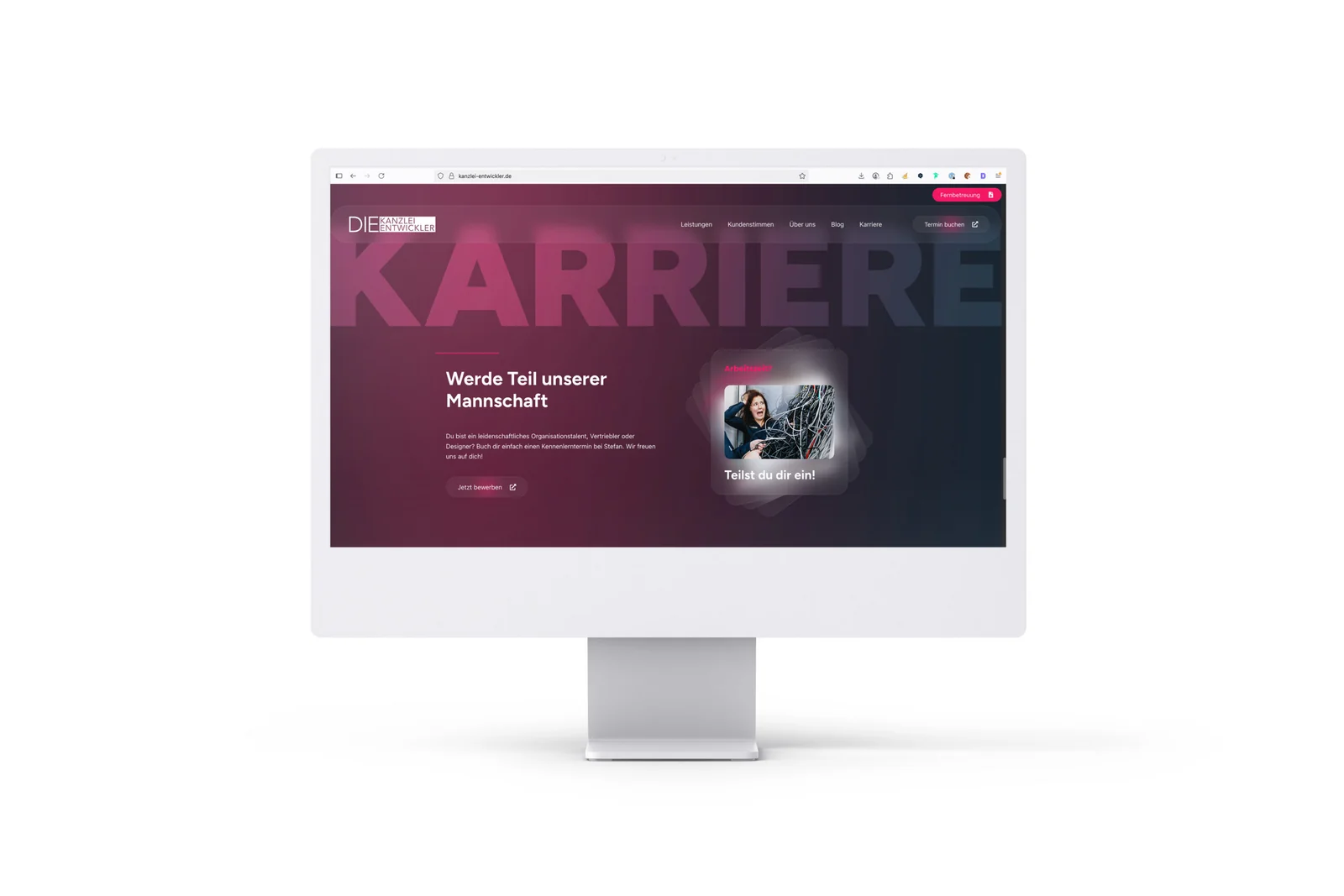 Der zentrale Wegweiser in unsere Welt. – Website von Die Kanzlei Entwickler – Corporate Website
