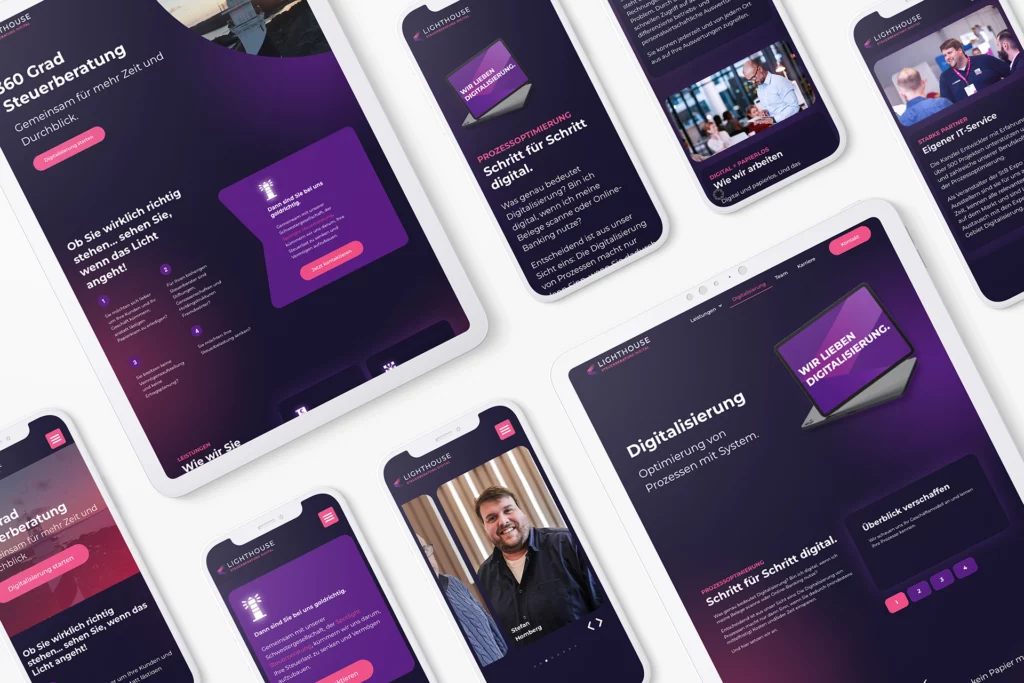 Website-Referenz Lighthouse Digital – Redesign – umgesetzt von Die Kanzlei Entwickler