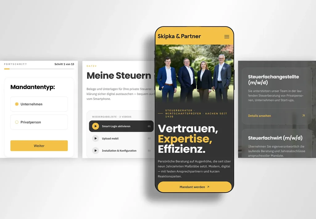 Website-Referenz Skipka & Partner – Steuerberater & Wirtschaftsprüfer – umgesetzt von Die Kanzlei Entwickler