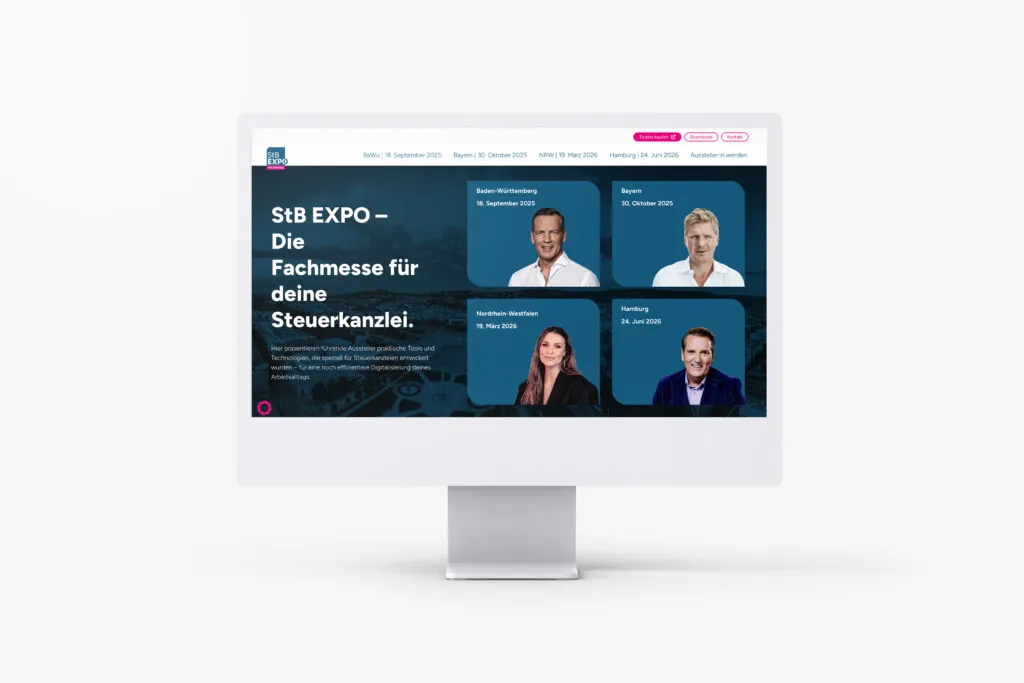 Website-Referenz StB EXPO – Corporate Website – umgesetzt von Die Kanzlei Entwickler