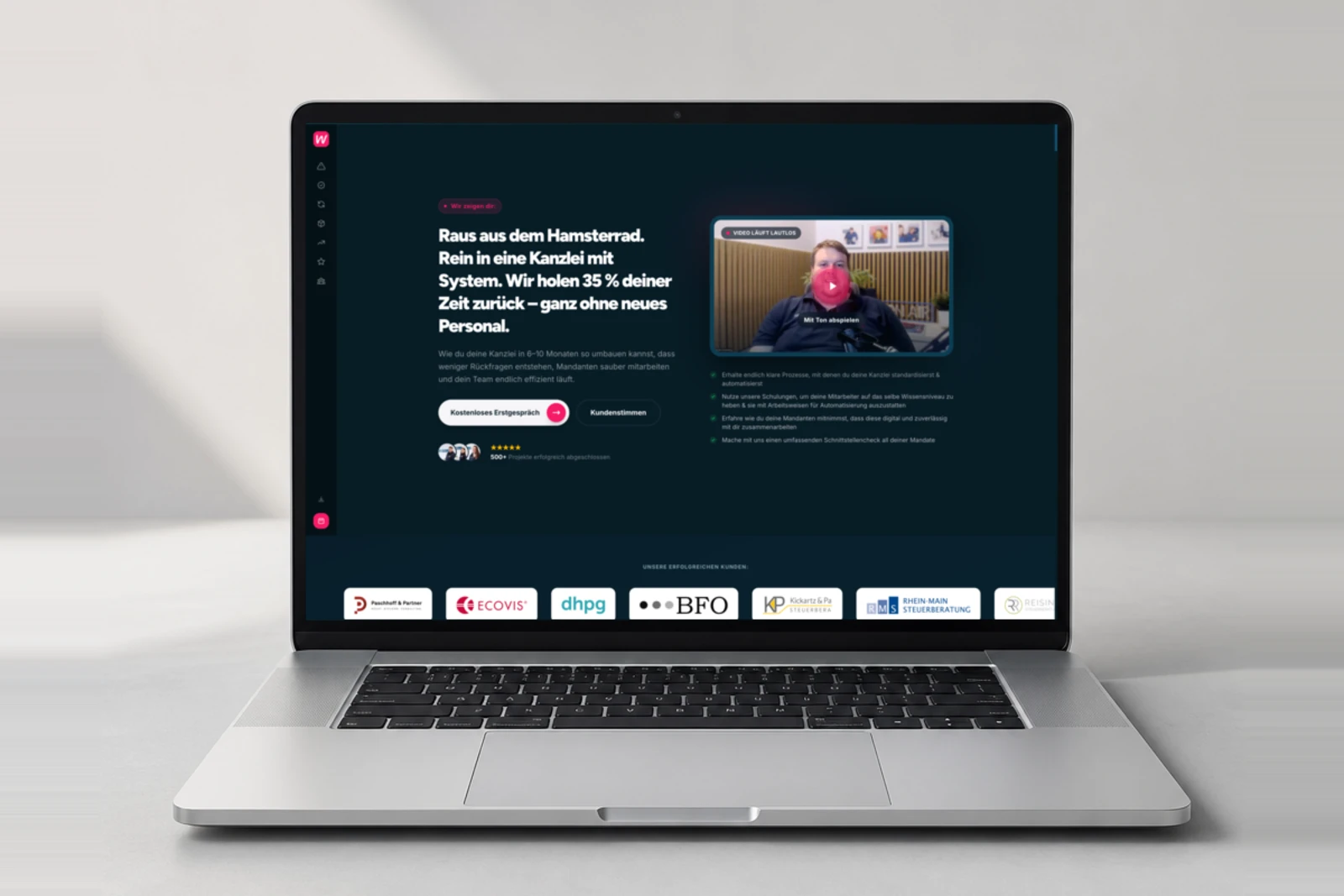 Website-Referenz Kanzlei Werkstatt – Corporate Website – umgesetzt von Die Kanzlei Entwickler