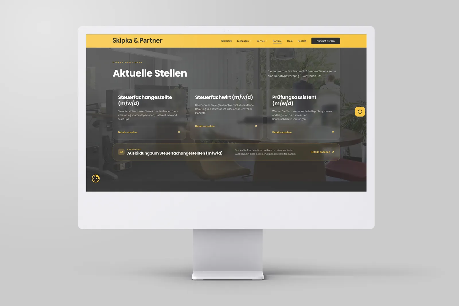 Karriere, die bei Google gefunden wird. – Website von Skipka & Partner – Steuerberater & Wirtschaftsprüfer
