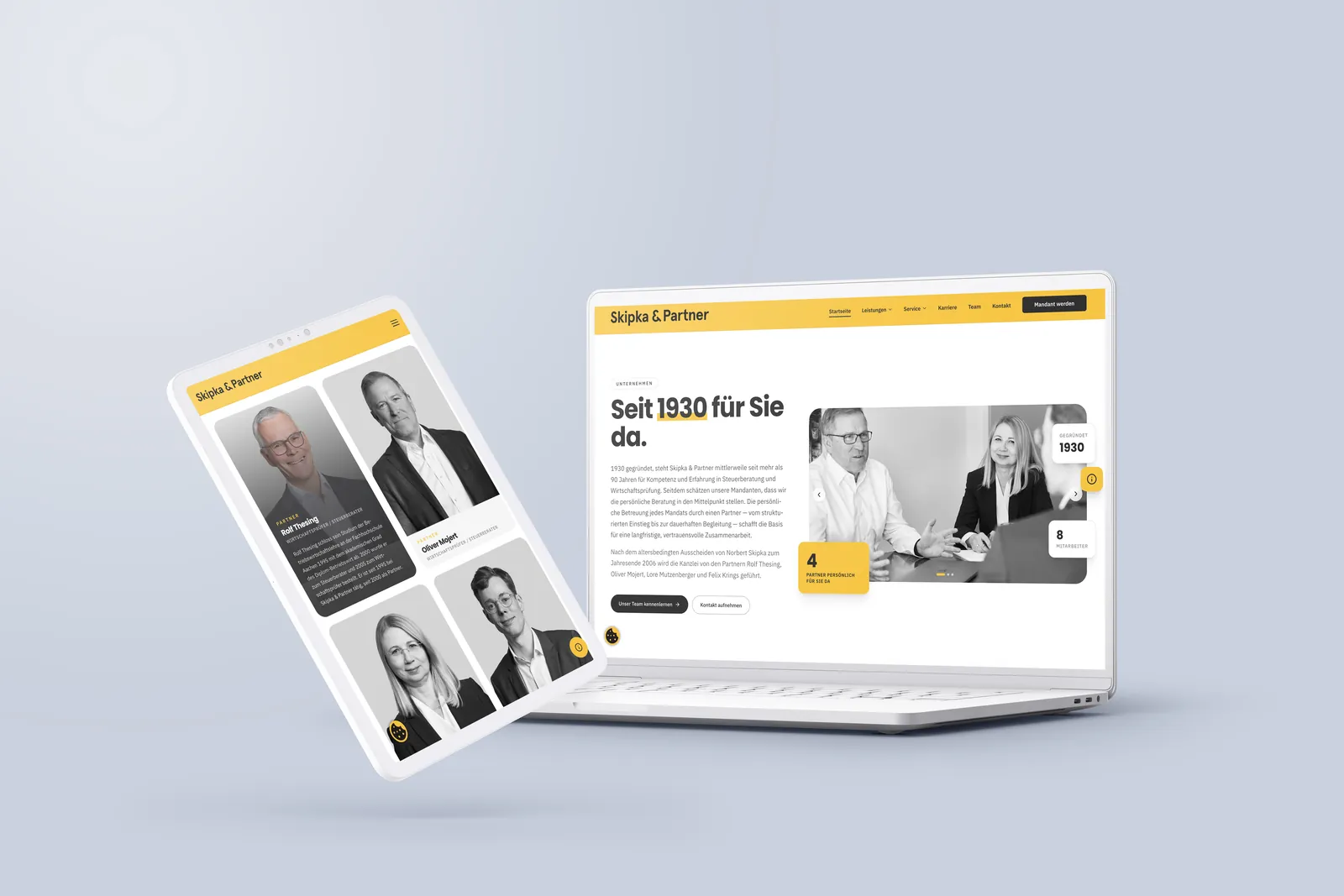 Tradition seit 1930, modern erzählt. – Website von Skipka & Partner – Steuerberater & Wirtschaftsprüfer